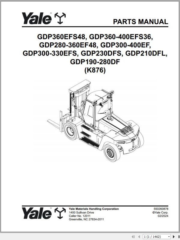 Yale Forklift Parts Catalog PDF Collection 02.2024 03.2024 1