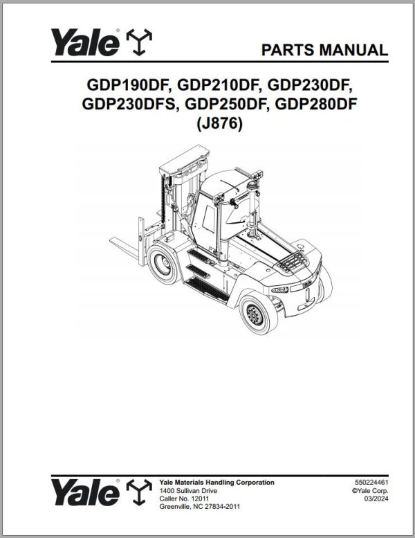 Yale Forklift Parts Catalog PDF Collection 02.2024 03.2024 2