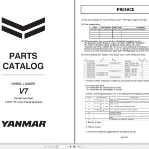 Yanmar Wheel Loader V7 Parts Catalog CPC25ENWL00100