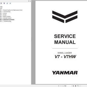 Yanmar Wheel Loader V7 V7HW Service Manual MMC25ENWL00100