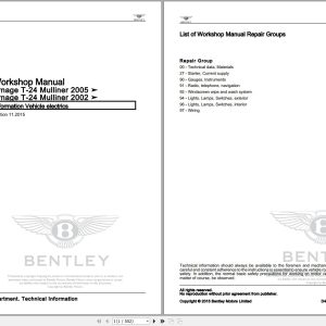 006 Bentley Arnage 2002 2005 Workshop Manual Eletrical Schematic