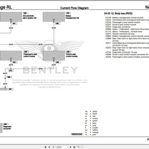 009 Bentley Arnage 2007 2009 Workshop Manual Eletrical Schematic 2