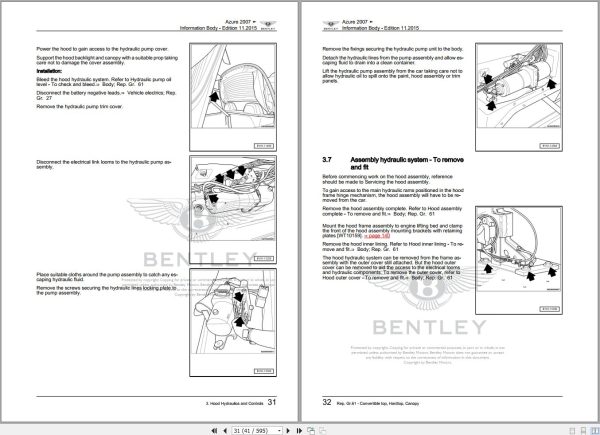 015 Bentley Azure 2007 2009 Workshop Manual Eletrical Schematic 1