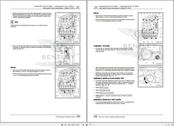 028 Bentley Continental GT 2004 2010 Workshop Manual Eletrical Schematic 1