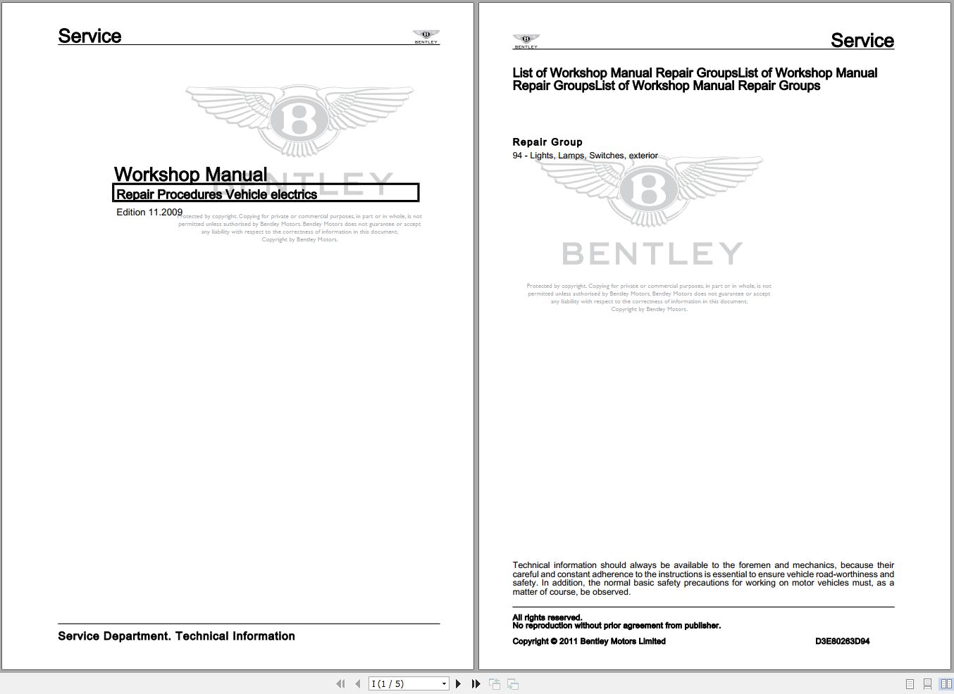 032 Bentley Continental GT 2013 2015 Workshop Manual Eletrical Schematic