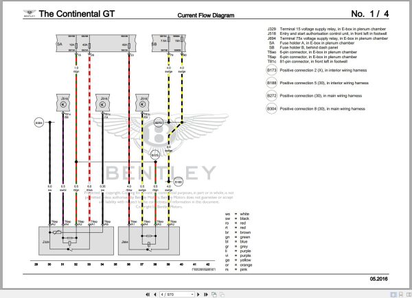 034 Bentley Continental GT Speed 2012 2017 Workshop Manual Eletrical Schematic 2