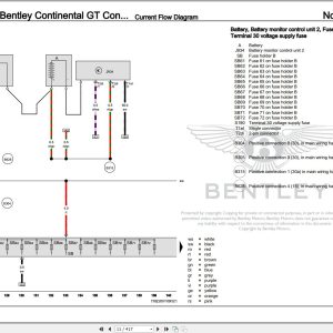 036 Bentley Continental Gt Speed Convertible 2015 2017 Workshop Manual Eletrical Schematic 2