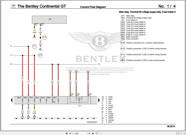 037 Bentley Continental GT Supersports 2012 2017 Workshop Manual Eletrical Schematic 2