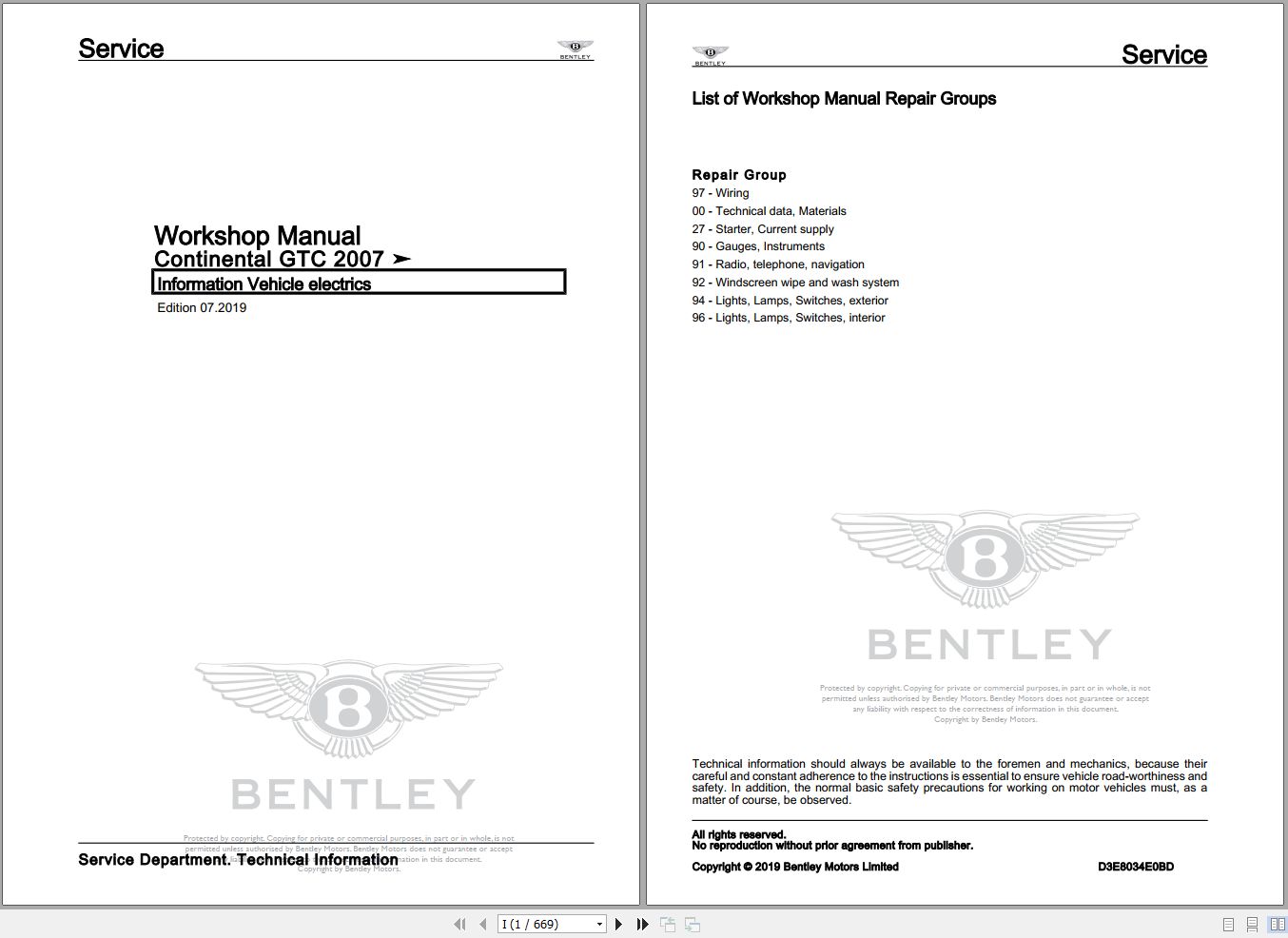 042 Bentley Continental GTC 2007 2011 Workshop Manual Eletrical Schematic
