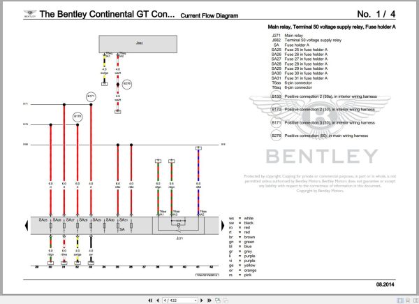 043 Bentley Continental GTC 2012 2013 Workshop Manual Eletrical Schematic 2