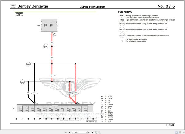 050 Bentley Continental Supersport GTC ISR 2012 2013 Workshop Manual Eletrical Schematic 2
