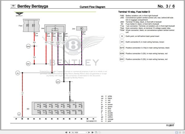 052 Bentley Continental Supersports GTC 2011 2012 Workshop Manual Eletrical Schematic 2