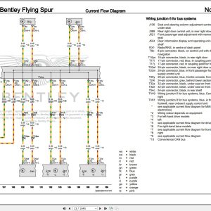 054 Bentley Flying Spur V8 S 2016 2019 Workshop Manual Eletrical Schematic 2