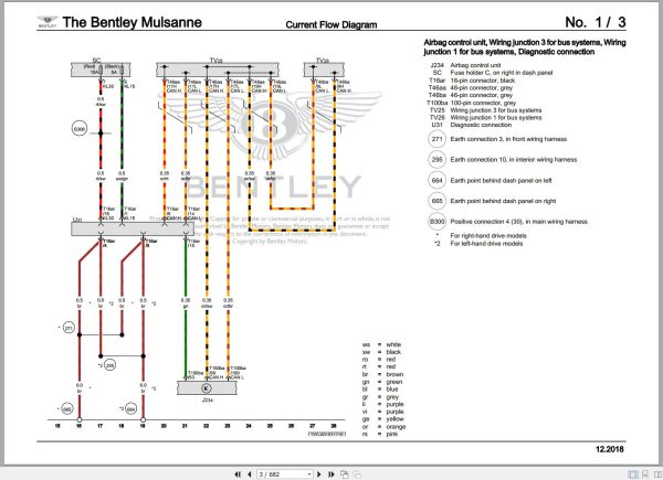 057 Bentley Mulsanne 2011 2018 Workshop Manual Eletrical Schematic 2
