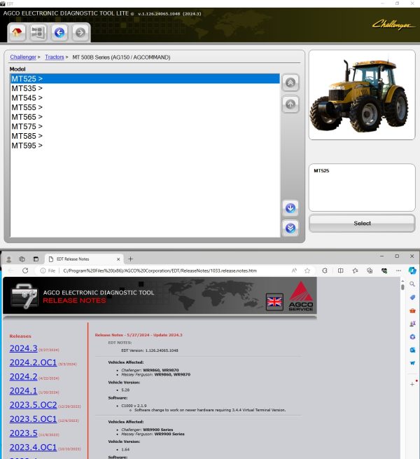 AGCO EDT V1.126.24065.1048 06.2024 Diagnostic Software 3