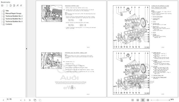 Audi 200 1983 1991 200 Avant 44 447 448 Workshop Manual 1