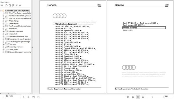 Audi A1 2011 2018 8X 8X1 8XA 8XF 8XK Workshop Manual