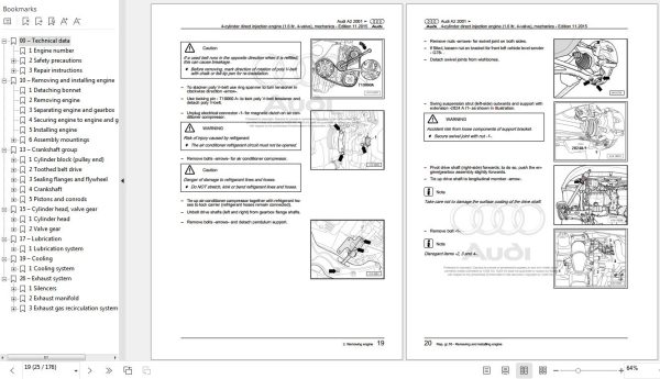 Audi A2 2000 2005 8Z 8Z0 Workshop Manual 1