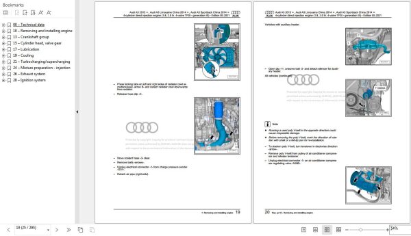 Audi A3 2013 2019 8VM 8VA 8VS 8V7 8V1 85S 85A 8VK 85M 85F Workshop Manual 1