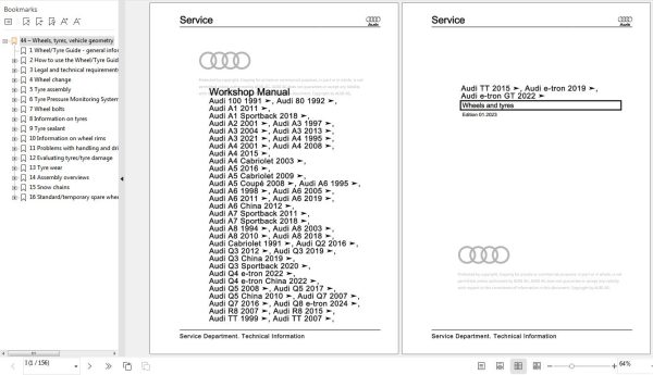 Audi A4 2008 2014 8K 8K2 8K5 8KH Workshop Manual