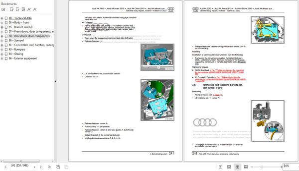 Audi A5 2020 2023 F5E F5F F5P Workshop Manual 1