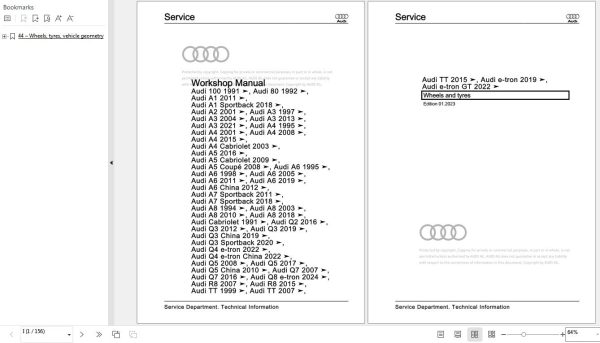 Audi A6 1997 2005 A6 Avant V8 Allroad Quattro 4B to 4BH Workshop Manual