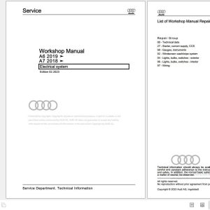 Audi A6 2018 2023 4AH Workshop Manual