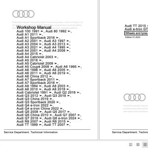 Audi A7 2018 2023 4K 4KA 4KF Workshop Manual