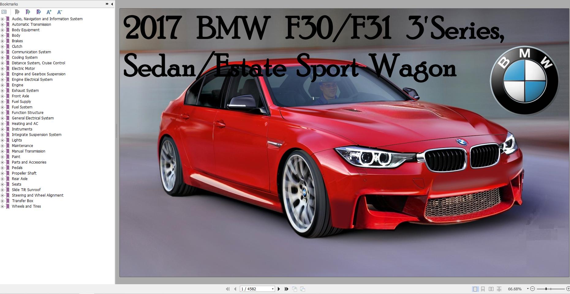 BMW 3 Series F30 2012 2017 Schematic Service Repair Manual