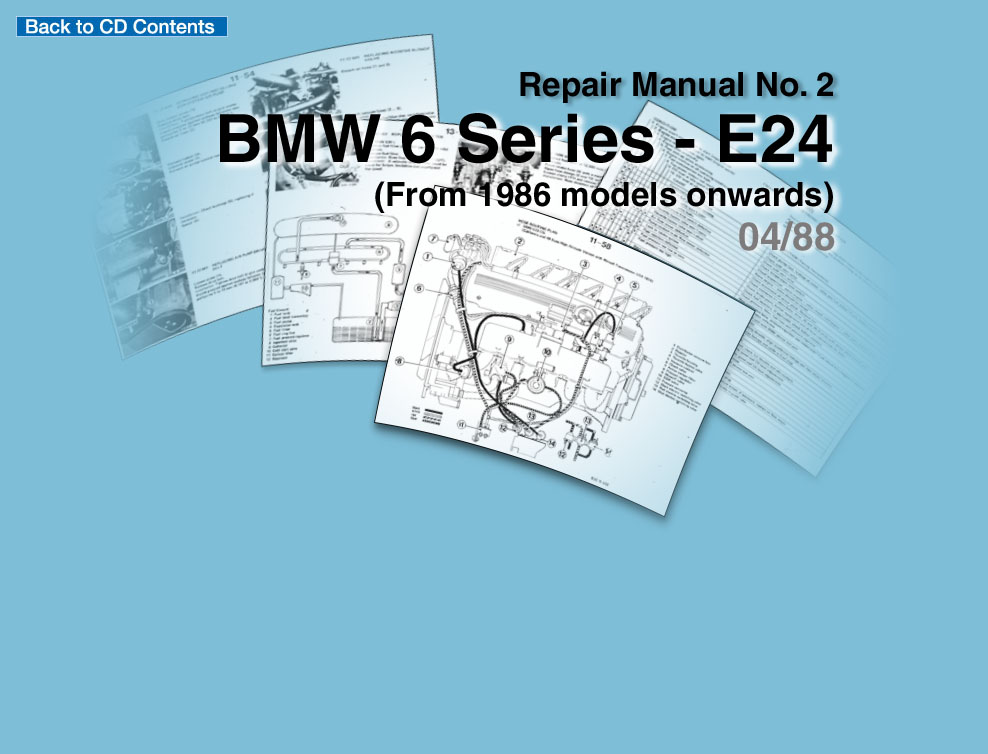 BMW E24 6 Series 1976 1989 Repair Manual 1