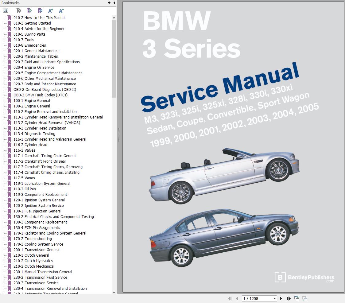 BMW E46 3 Series 1998 2006 Diagram Service Repair Manual