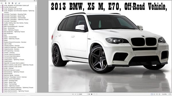 BMW E70 X5M 2013 Wiring Diagrams Service Repair Manual