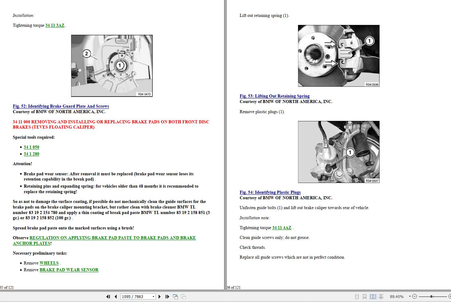 BMW E84 X1 X Series 2011-2015 Schematic & Service Repair Manual