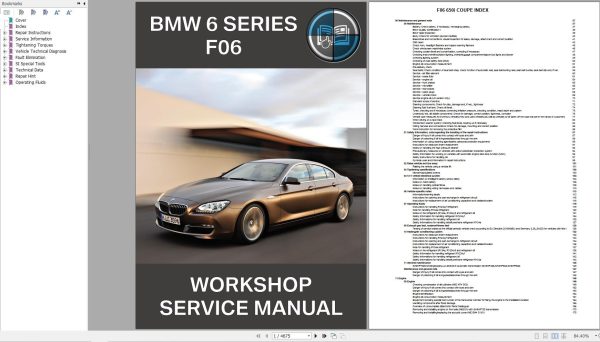 BMW F06 650i COUPE Workshop Service Manual