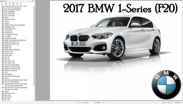 BMW F20 F21 Wiring Diagrams Service Repair Manual