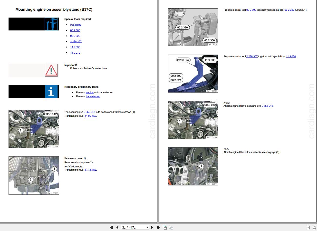 BMW F45 2014 2020 Service Repair Manual