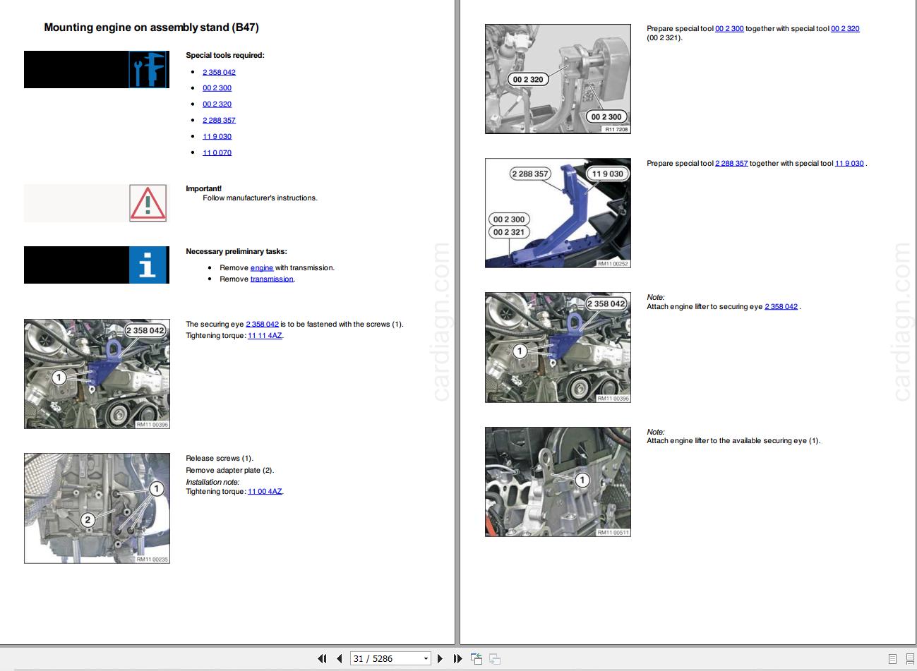 BMW F48 2017 2022 Service and Repair Manual
