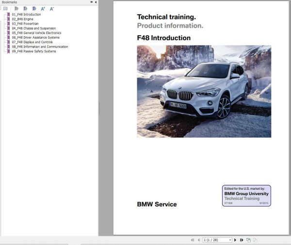 BMW F48 2017 2022 Service and Repair Manual 3