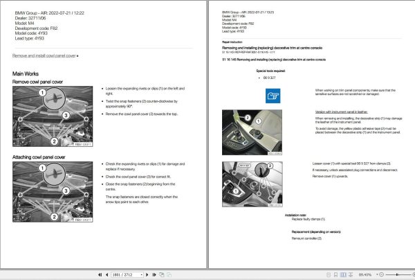 BMW F82 4 Series 2014 2020 Service Repair Manual 2