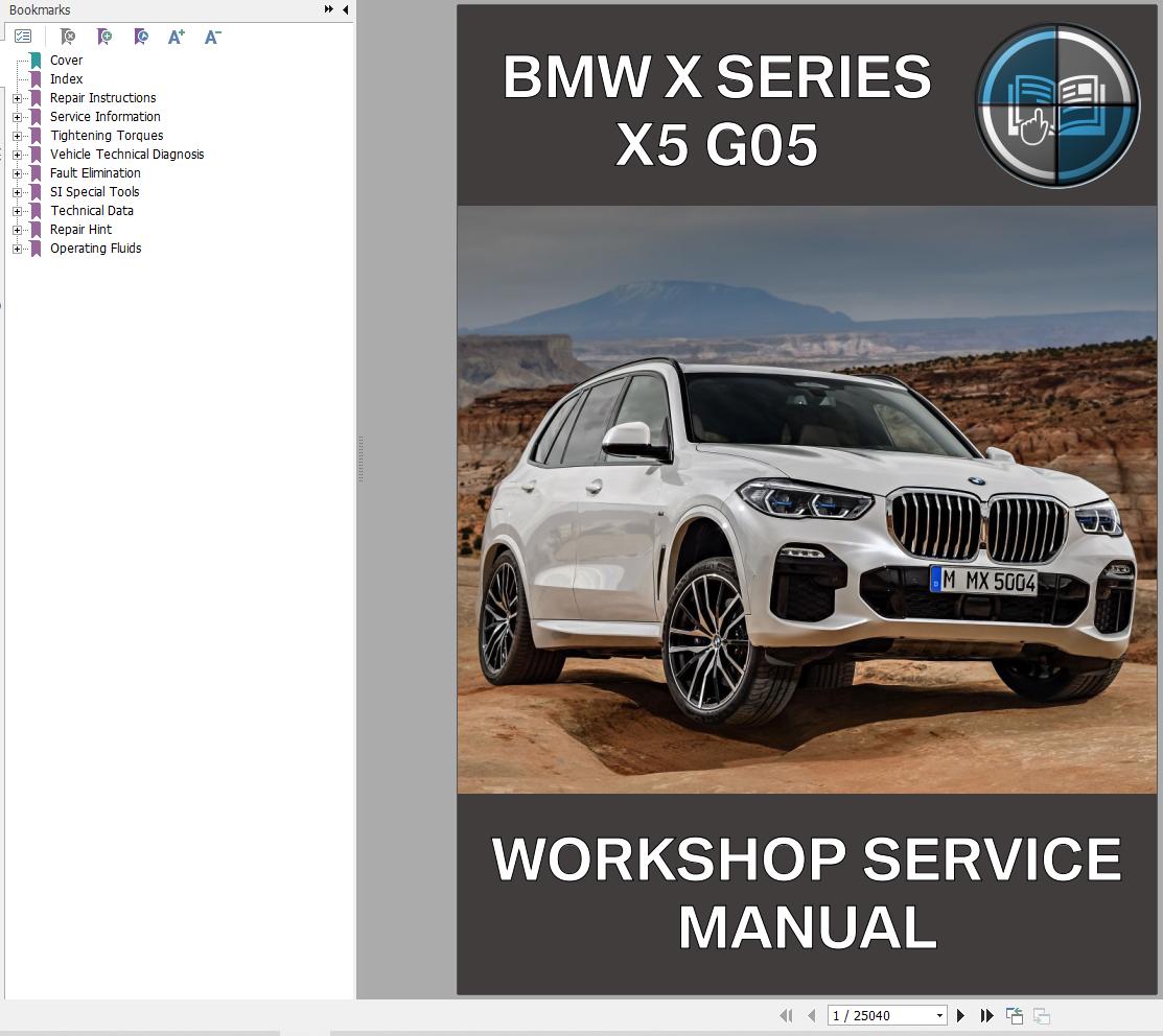 BMW G05 Workshop and Service Manual