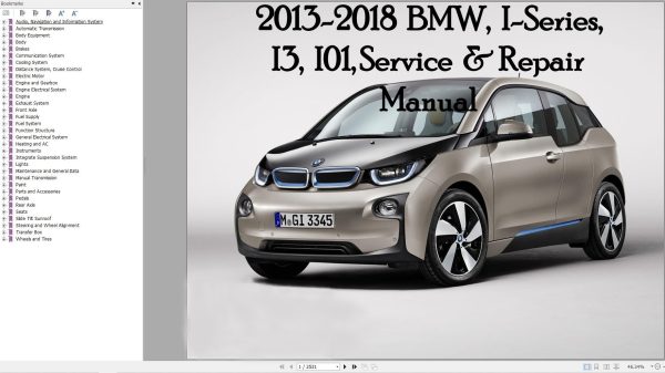 BMW I Series I01 2013 2017 Diagrams Service Repair Manual