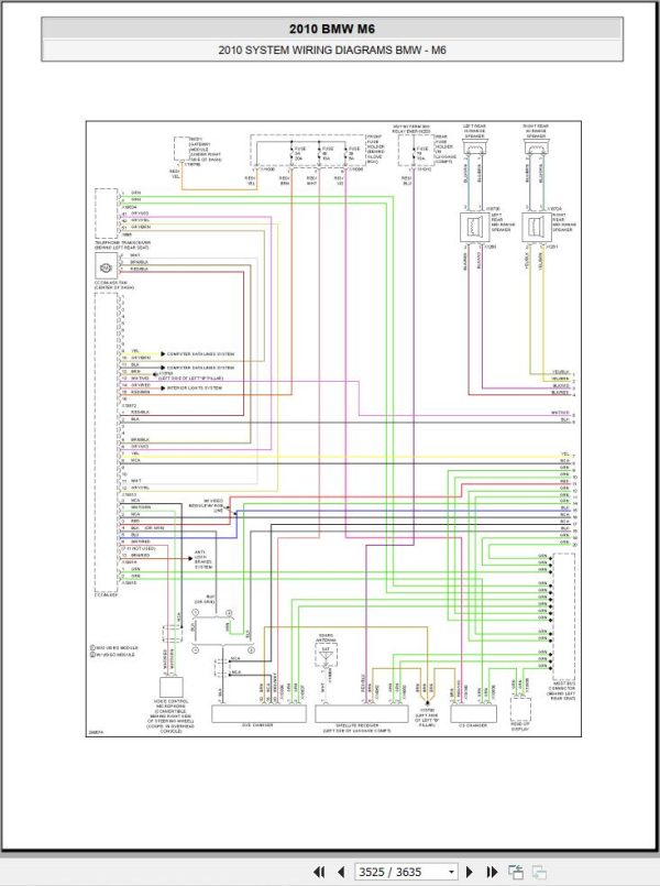 BMW M6 E63 E64 2006-2011 Wiring Diagram & Service Repair Manual