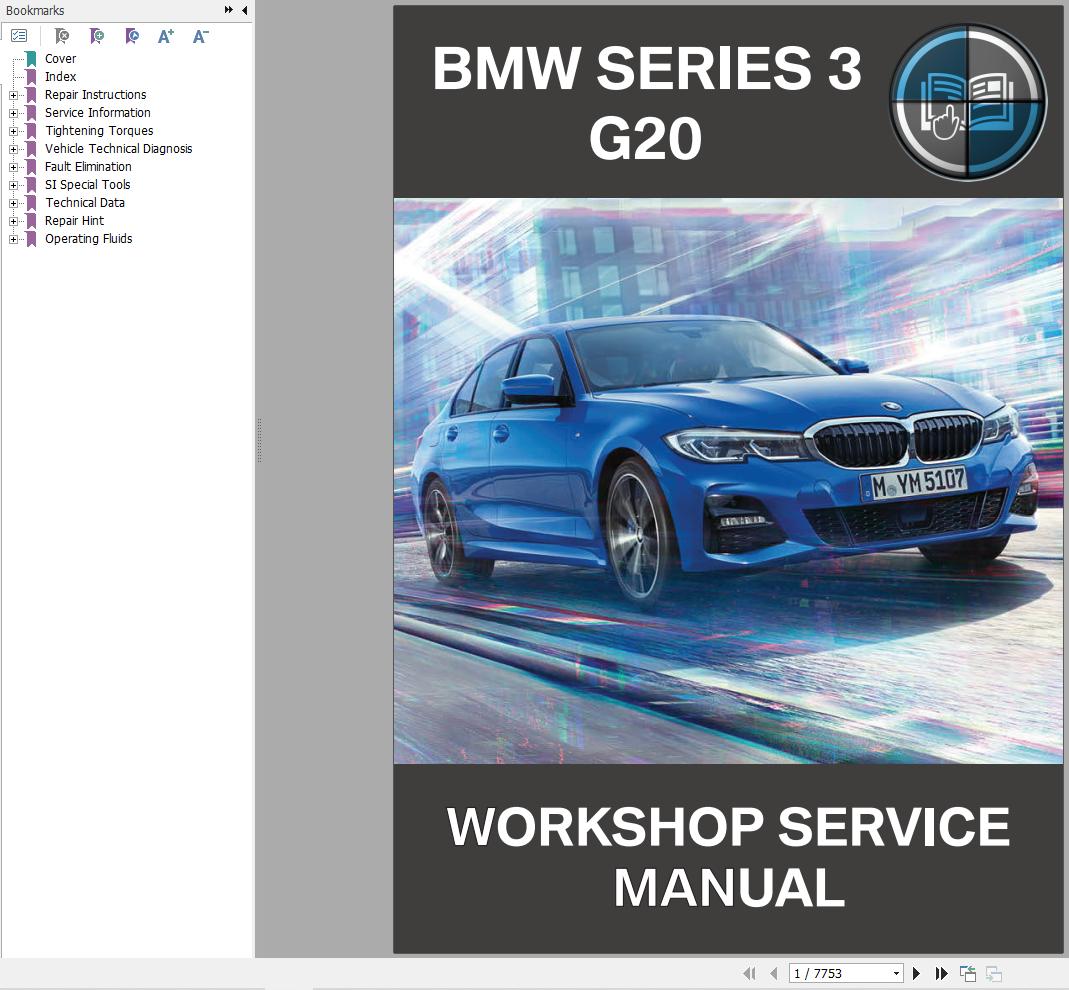 BMW Series 3 G20 Workshop Service Manual