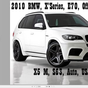 BMW X Series E70 X5M S63 Auto USA LL 2010 Diagrams Service Repair Manual