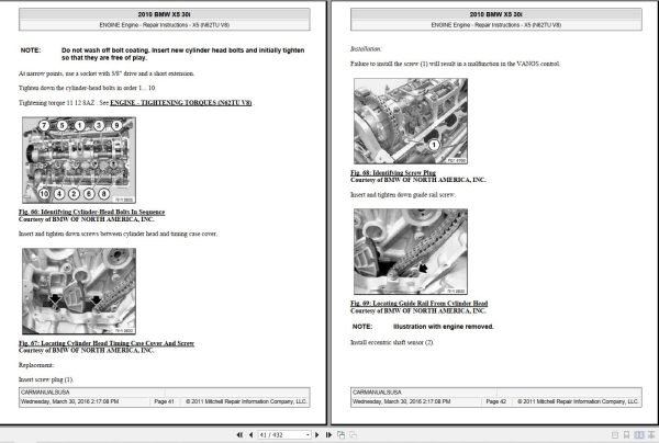 BMW X5 30i 2010 Schematic Service Repair Manual 4