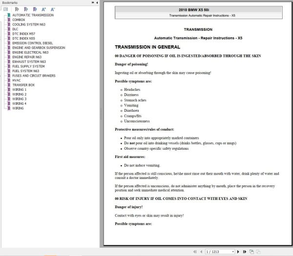 BMW X5 50i 2010 2011 Wiring Diagrams Service Repair Manual