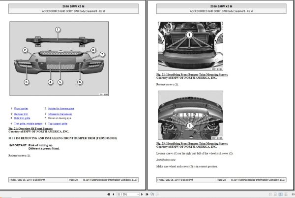 BMW X5 M 2010 Diagrams Service Repair Manual