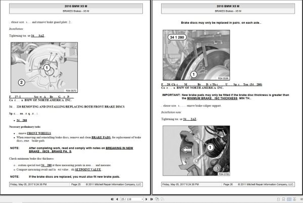 BMW X5 M 2010 Diagrams Service Repair Manual 2