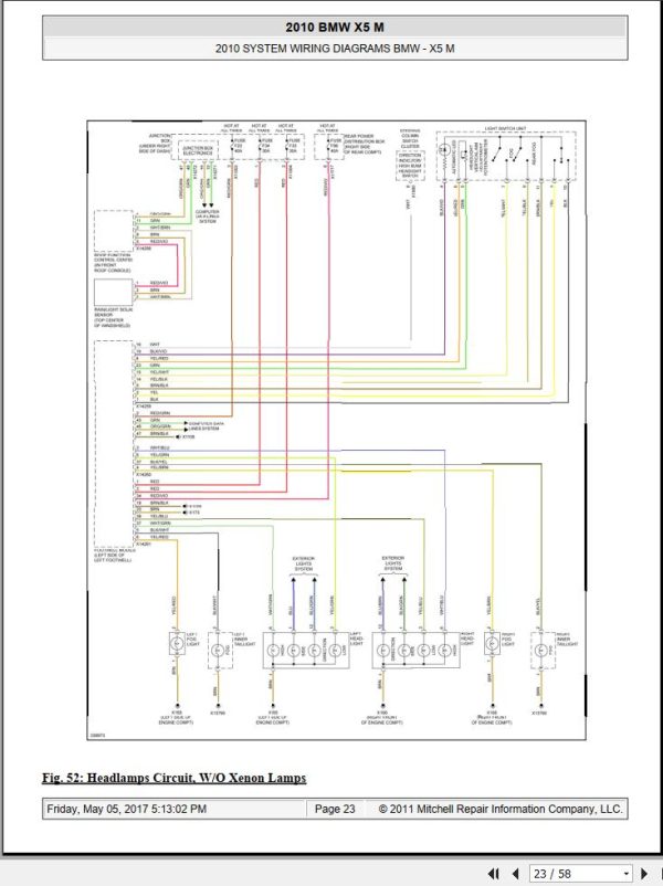 BMW X5 M 2010 Diagrams Service Repair Manual 5