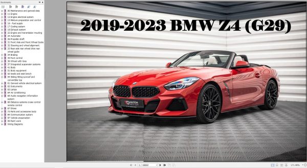 BMW Z4 G29 2019 2023 Wiring Diagrams Service Repair Manual